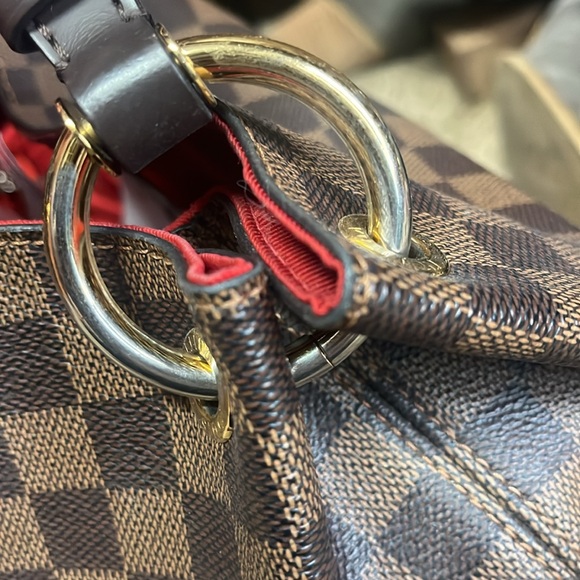 Louis Vuitton Brown and Red Checkered Bag - Picture 8 of 16